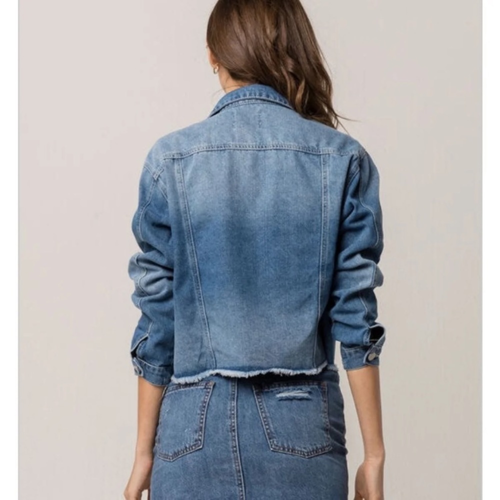 Distressed Denim Jacket - Picture 3 of 8